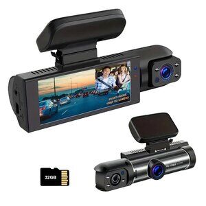 Black Box Traffic Recorder Full HD Rearview Mirror Dual Camera Dash Cam